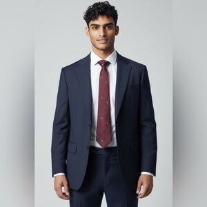 Guy Laroche Paris Silk Tie Burgundy Geometric Pattern Made in USA